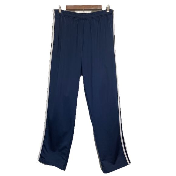 Adidas Mens Track Pants Size XL Blue 3 Stripe Athleisure Athletic Elastic Y2K - Picture 1 of 5